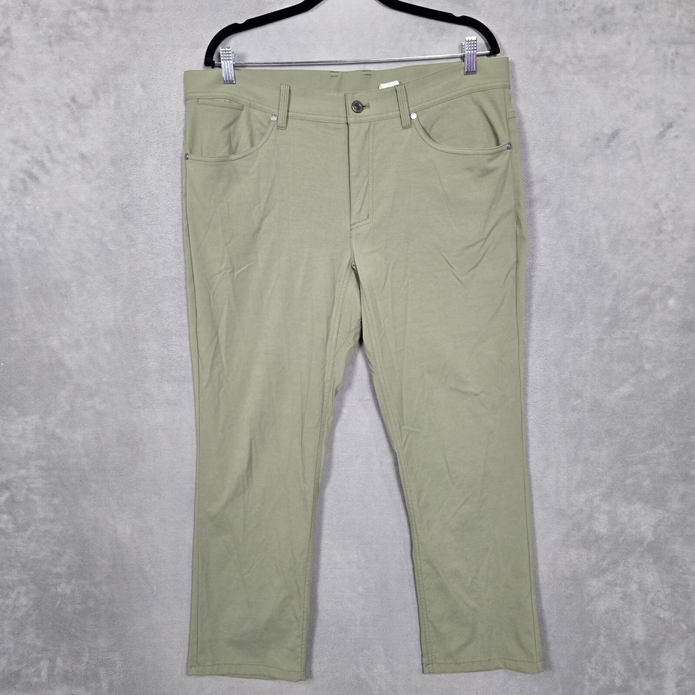 LL Bean Venture Pants Men's 36x30 (37x28) Green Stretch Performance Hiking
